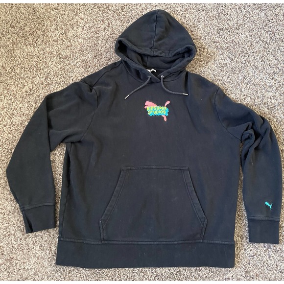 Puma x KidSuper Studios Hoodie Sweatshirt Men's Size Large Black 598463-01 - Picture 1 of 8